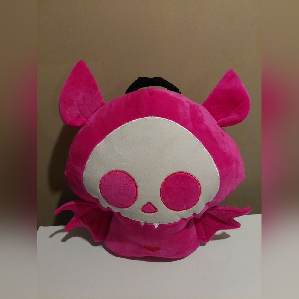 Skelanimals Pink Diego Bat Plush Backpack